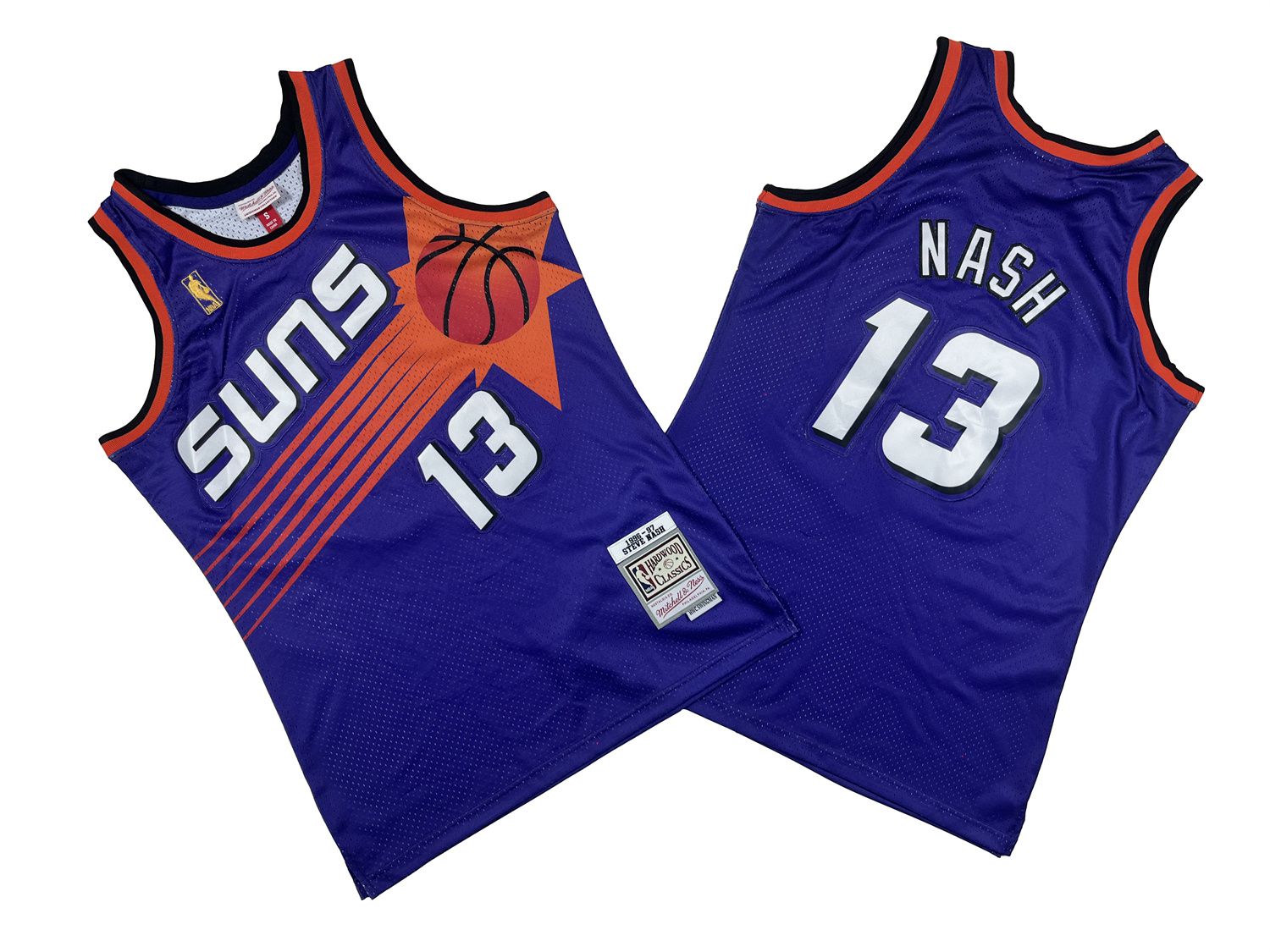 Men Phoenix Suns #13 Nash Purple Throwback NBA Jersey